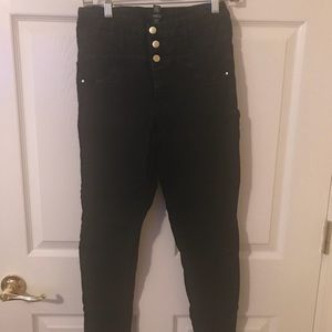 Black high waisted skinny jeans